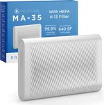 Medify MA-35 Air Purifier with True HEPA H13 Filter | 1,280 ft² Coverage in 1hr for Allergens, Smoke, Wildfires, Odors, Pollen, Pet Dander | Removal to 0.1 Microns | Silver, 1-Pack