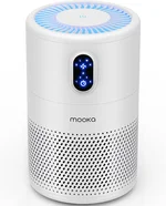 MOOKA Air Purifiers for Home Large Room up to 1076 ft², H13 True HEPA Air Filter Cleaner, Odor Eliminator, Remove Smoke Dust Pollen Pet Dander, Night Light(Available for California)