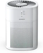 MORENTO Air Purifiers for Bedroom, Room Air Purifier HEPA Filter for Smoke, Allergies, Pet Dander Odor with Fragrance Sponge, Small Air Purifier with Sleep Mode, HY1800, White, 1 Pack+3 Modes
