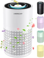 AIRROMI Air Purifier for Bedroom with HEPA 3-in-1 Filter, Pet Air Purifier for Home Cat Pee Smell, Covers Upto 990 Ft² , Quiet 360° intake Air Cleaner for pet hair,allergies,Dust,Smoke A2001 White
