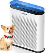 Air Purifiers for Home Large Room 1650ft² with PM2.5 Air Quality Sensor, MOOKA H13 HEPA Filter Air purifier for Pets Smoke Dust Pollen Dander Odor, Air Cleaner with Auto/Sleep Mode for Bedroom, White