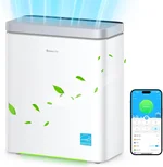 GoveeLife Smart Air Purifier for Home Large Rooms, Covers up to 1046 ft² , PM2.5 Monitor, Sleep Mode, 3-in-1 Filter Air Purifier with App and Alexa Control for Pet Hair, Odors, Pollen and Smoke