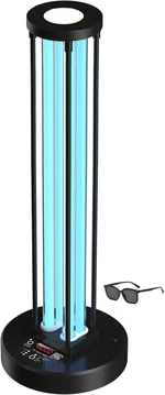 Ultraviolet Germicidal Lamp,110w UV+Ozone Light Sanitizer for Whole Room, 99.99% Sanitization Rate,Three-Step Timing Remote Control, Blue Ligh for Odor Room Home Office School