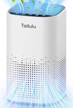 Air Purifiers for Home Large Room up to 1500ft²,Tailulu H13 True HEPA Air Cleaner with 360°Air Inlet, 15dB Air Purifier for Bedroom with Sleep Mode,Speed Control,Timer, for Odor Dust Smoke (Grey)