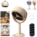 Portable Mini Air Purifier with 5 Replaceable Filters, Quiet Plug-In Smoke Fan for Smoking Indoors, Compact Desktop Air Purifier and Smoke Remover for Home, Office, Kitchen, Desk, and Travel