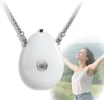 Personal Air Purifier, Chartreey® Wearable Air Purifier Necklace, True 199 million/cm³ Negative Ion, Portable Air Purifier Eliminates Dust, Pollen, Smoke for Outdoor, Travel(White)