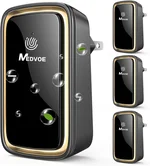 Air Purifier Plug in 4 Pack for Home, Mini Air Cleaner for Dogs & Cats (Black)