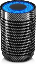 QUEENTY Car Air Purifier, Air Purifier for Car with True HEPA Filter, H13 HEPA Filter Clean Air 99.97% of Dust,Portable Car Accessories for Traveling,Vehicle Use(Carbon Fiber)