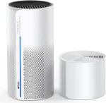 Afloia 2-in-1 Air Purifier & Humidifier Combo, Advanced 3-Stage Filtration, Whisper-Quiet Operation, Auto Shut-Off, 7-Color LED Light, Ideal for Pet Allergies & Smoke (White)