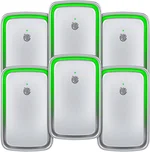 6Pack Air Purifier Plug In, Negative Air Ionizer for Home, Quiet Air Cleaner with Nightlight for Bedroom, Office, Kitchen, Portable Air Filter Odor, Smoke Dust, Pets (Silver Gray)