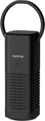 raydrop Portable Mini Air Purifier, Small Cordless HEPA Personal Desk Air Purifier for Car Travel Bedroom Office Room, Rechargeable, Aromatherapy (Black)