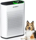 Air Purifiers for Home Large Room Up to 2400 Ft² with Air Quality Monitor 20dB Sleep Mode, Powerful Air Purifier for Bedroom Office Living Room HAP602 White