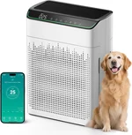 Air Purifiers for Home Large Room Up to 1690 ft² Double-sided Air Inlet Smart WiFi Alexa Compatible PM 2.5 Air Quality Monitor for Smoke and Odor 23dB Quiet 1 Pack+2 Pack HEPA Filters White