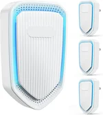 Air Ionizers Plug In Negative Ion Air Purifiers Quiet Air Freshener for Home Bedroom Office Basement - Portable Mini Air Cleaner Odor, Smoke, Dust, Pet Smell (2, White)