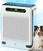 Air Purifiers for Home Large Room Up to 2600 Sq Ft, HEPA Air Purifier with Washable Filter & Air Quality Display, Powerful Turbo Mode Air Cleaner for Pet Hair Odors Smoke Dust